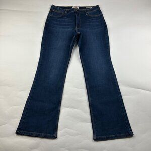 Wrangler Dark Wash Stretch Denim High Rise Bold Bootcut Jeans 14